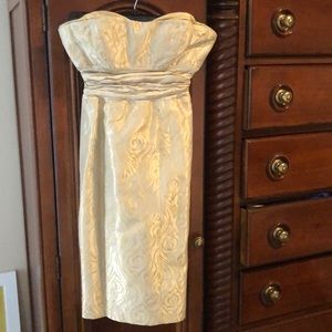 Nicole miller gold dress